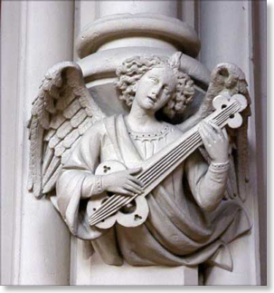 Angel playing a lute